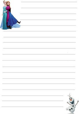 papier a lettre reine des neiges